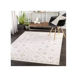 Kirklands Home Slate Gray Diamond Print Area Rug, 7x10 Hot