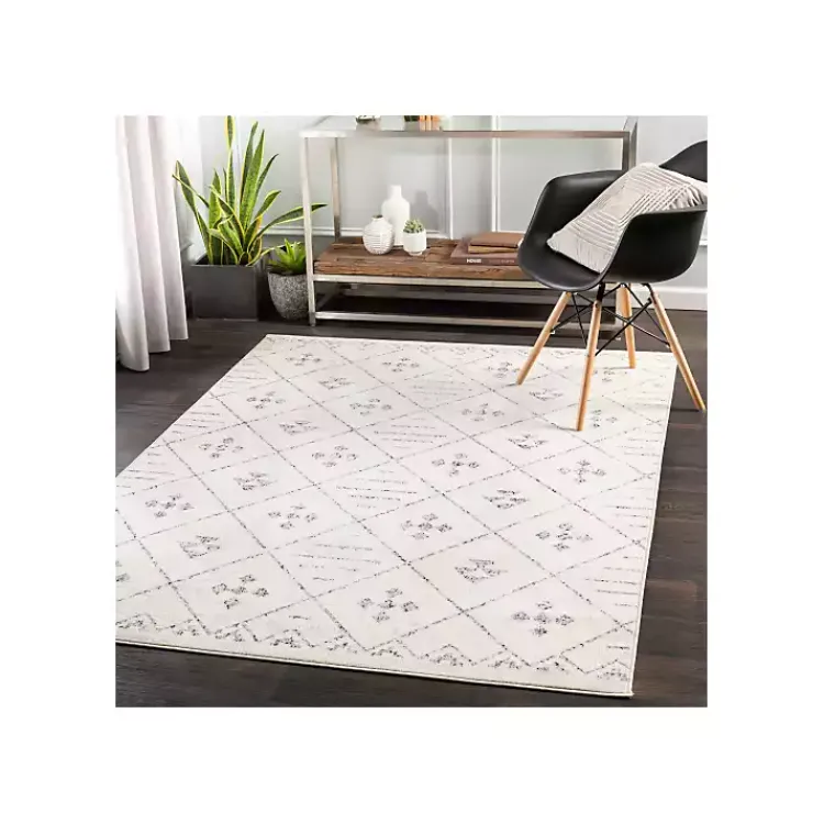 Kirklands Home Slate Gray Diamond Print Area Rug, 7x10 Hot
