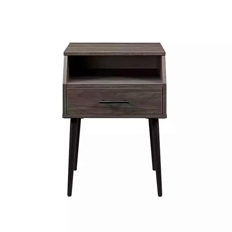 Kirklands Home Slate Open Storage Accent Table Gray Sale