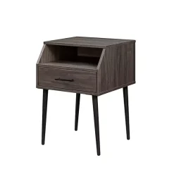 Kirklands Home Slate Open Storage Accent Table Gray Sale