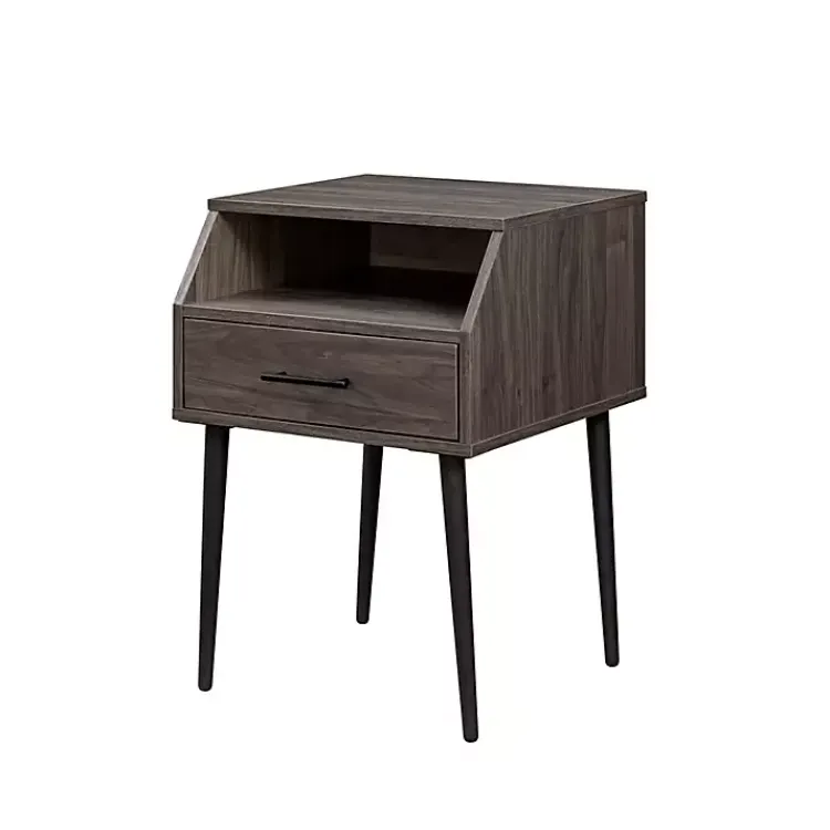 Kirklands Home Slate Open Storage Accent Table Gray Sale