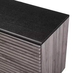 Kirklands Home Slate Slatted 4-Drawer Cabinet Gray Discount