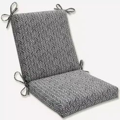 Kirklands Home Slate Herringbone Outdoor Chair Cushion Gray Clearance