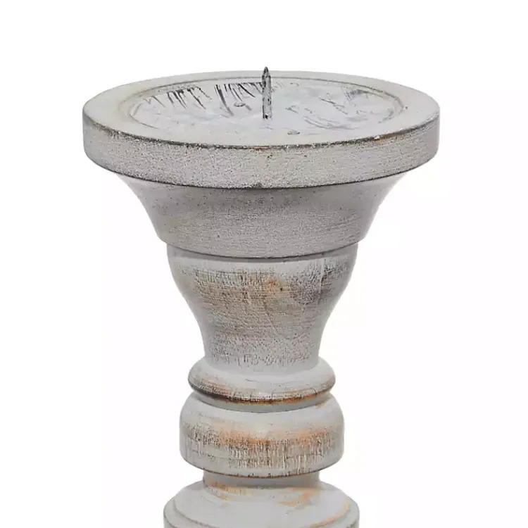 Candle Holders>Kirklands Home Slate Rustic Mango Wood 3-pc. Candle Holder Set Gray