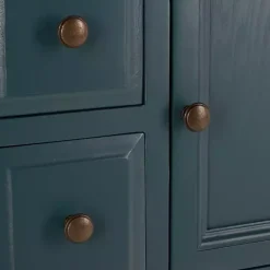 Kirklands Home Slate Teal 4-Drawer Charlotte Sideboard Blue Discount