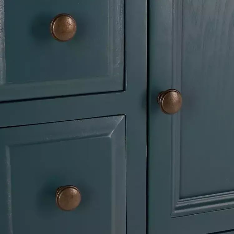 Kirklands Home Slate Teal 4-Drawer Charlotte Sideboard Blue Discount