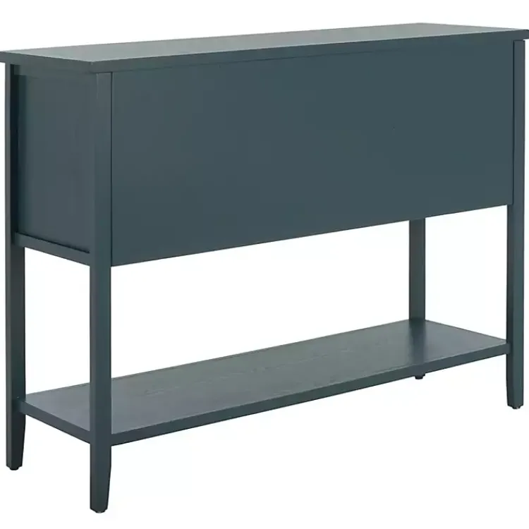 Kirklands Home Slate Teal 4-Drawer Charlotte Sideboard Blue Discount