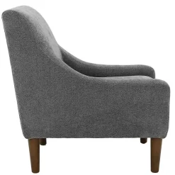 Kirklands Home Slate Upholstered Shea Accent Chair Gray