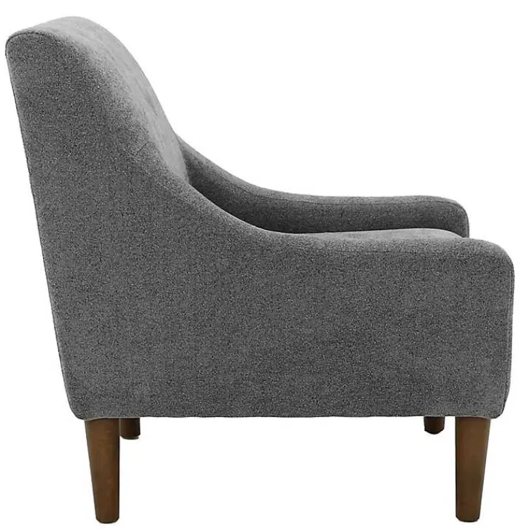 Kirklands Home Slate Upholstered Shea Accent Chair Gray