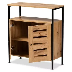 Kirklands Home Slatted Oak Wood Cabinet Online