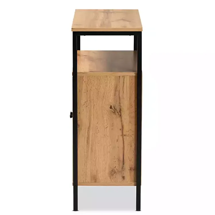 Kirklands Home Slatted Oak Wood Cabinet Online