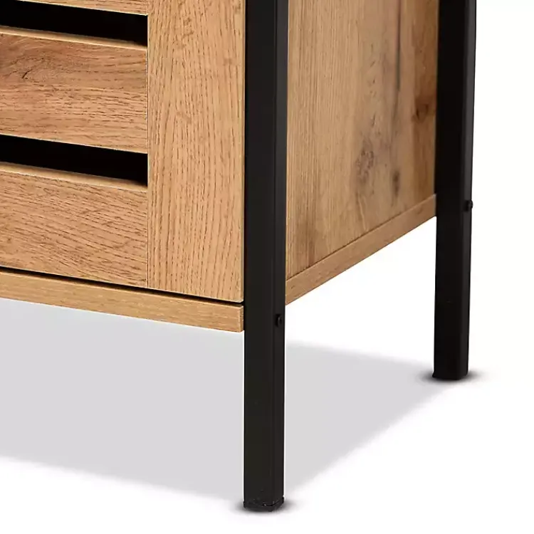 Kirklands Home Slatted Oak Wood Cabinet Online