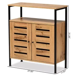 Kirklands Home Slatted Oak Wood Cabinet Online