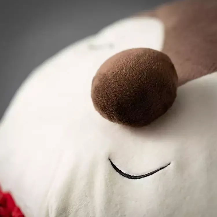 Christmas Pillows>Kirklands Home Sleepy Reindeer Plush Christmas Pillow Brown