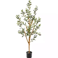 Trees & Topiaries>Kirklands Home Slender Olive Branch Tree in Nursery Planter