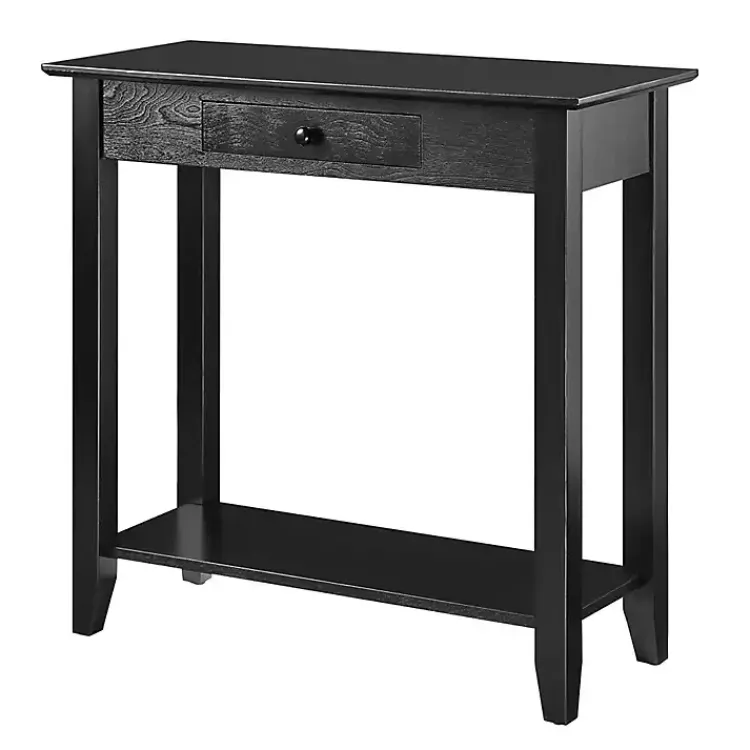 Kirklands Home Slim Single Drawer Console Table Black