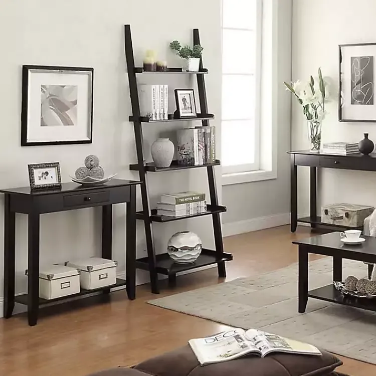 Kirklands Home Slim Single Drawer Console Table Black
