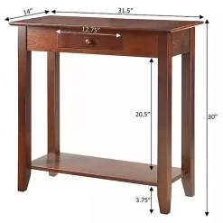 Kirklands Home Slim Single Drawer Console Table Brown Hot