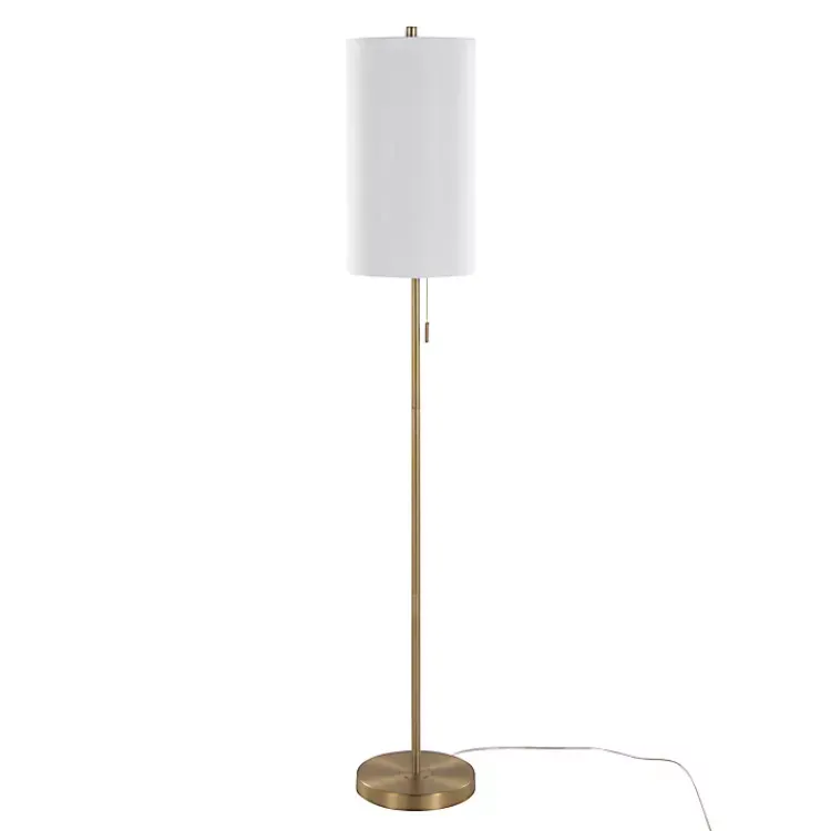 Kirklands Home Slim Gold Modern Floor Lamp White Discount