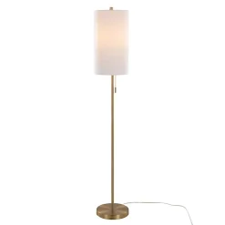 Kirklands Home Slim Gold Modern Floor Lamp White Discount