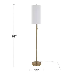 Kirklands Home Slim Gold Modern Floor Lamp White Discount