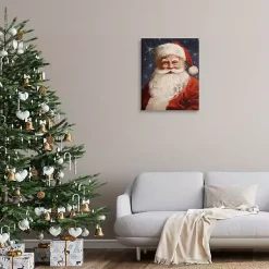 Christmas Art & Wall Decor>Kirklands Home Smiling Santa Portrait Canvas Art Print