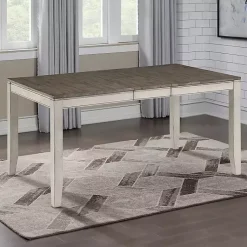 Kirklands Home Smoked Alabaster and Honey Wood Dining Table Outlet