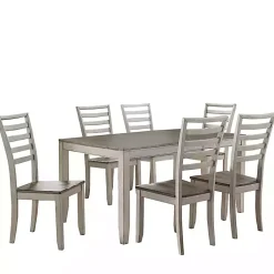 Kirklands Home Smoked Alabaster and Honey Wood 7-pc. Dining Set
