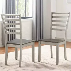 Kirklands Home Smoked Alabaster and Honey Wood 7-pc. Dining Set