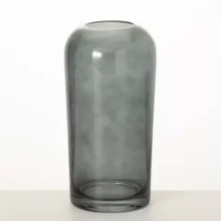 Vases>Kirklands Home Smoked Glass Vase, 10 in. Gray