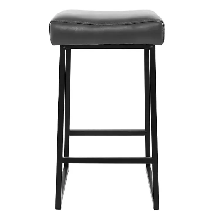 Kirklands Home Smokey Faux Leather Counter Stools, Set of 2 Gray Clearance