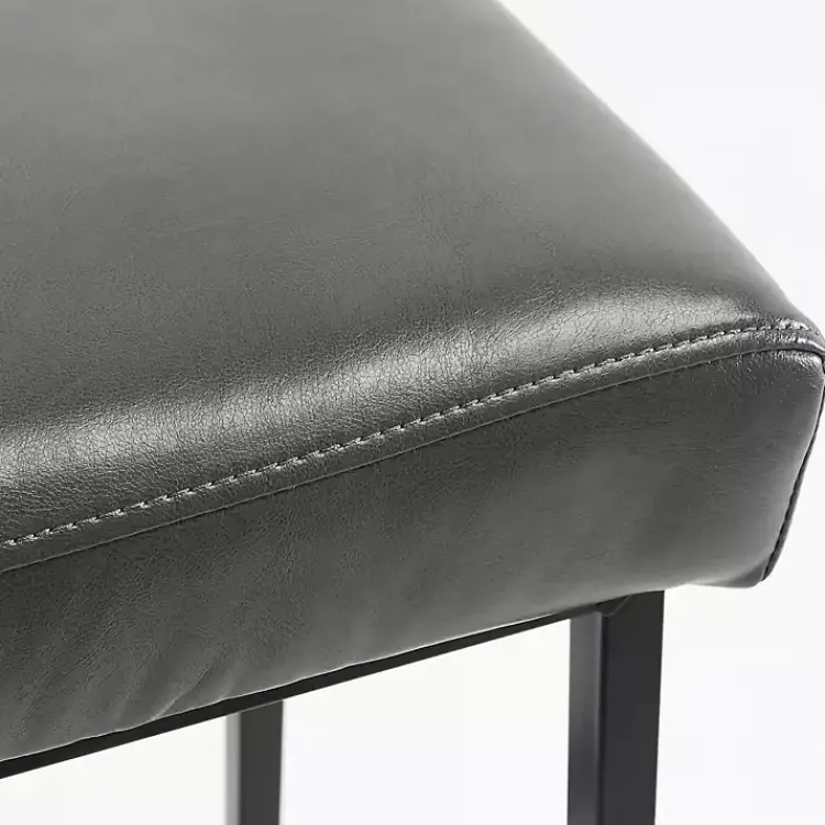Kirklands Home Smokey Faux Leather Counter Stools, Set of 2 Gray Clearance