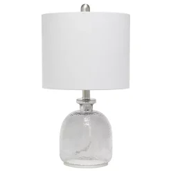 Kirklands Home Smokey Hammered Glass Shade Table Lamp Gray