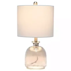 Kirklands Home Smokey Hammered Glass Shade Table Lamp Gray