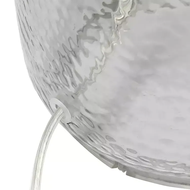 Kirklands Home Smokey Hammered Glass Shade Table Lamp Gray
