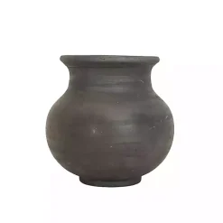 Vases>Kirklands Home Smoky Terracotta Vase, 5 in. Black
