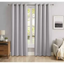 Kirklands Home Smoky Blackout Curtain Panel Set, 108 in. Gray Hot