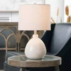 Kirklands Home Smooth Ceramic Table Lamp Ivory Clearance