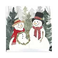 Christmas Art & Wall Decor>Kirklands Home Snow Couple with Wreath Canvas Art Print