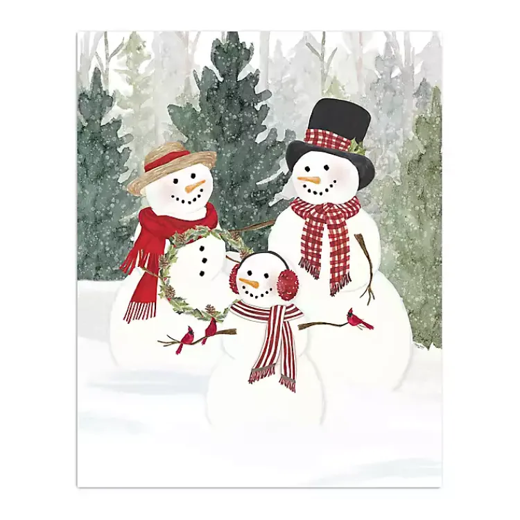Christmas Art & Wall Decor>Kirklands Home Snow Family in Forest Canvas Art Print