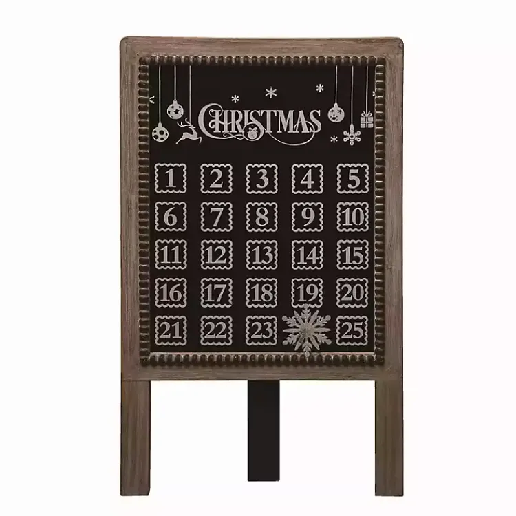 Christmas Decorations>Kirklands Home Snowflake Chalkboard Easel Christmas Countdown