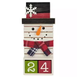 Christmas Decorations>Kirklands Home Snowman Christmas Countdown Blocks Figurine