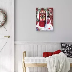 Christmas Art & Wall Decor>Kirklands Home Snowman Entryway Canvas Art Print