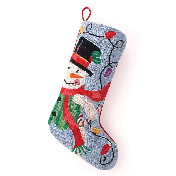 Christmas Stockings & Stocking Holders>Kirklands Home Snowman Hooked Wool Christmas Stocking