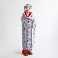 Blankets & Throws>Kirklands Home Snowman Kids Hooded Throw