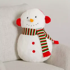 Pillows>Kirklands Home Snowman Shaped Holiday Pillow White