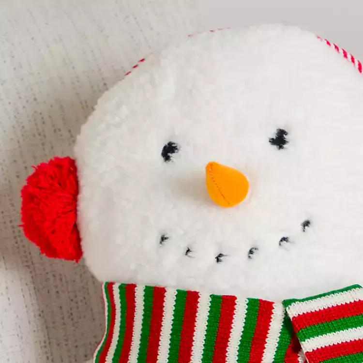 Pillows>Kirklands Home Snowman Shaped Holiday Pillow White