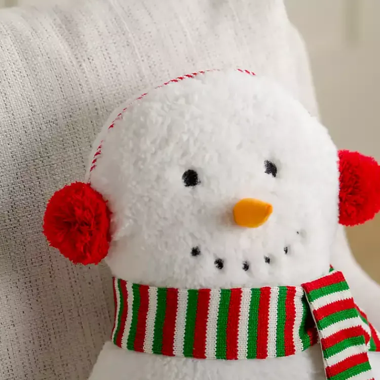 Pillows>Kirklands Home Snowman Shaped Holiday Pillow White