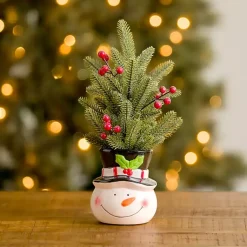 Christmas Arrangements & Garland>Kirklands Home Snowman Tree Arrangement