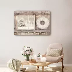 Christmas Art & Wall Decor>Kirklands Home Snowy Barn View Canvas Art Print, 24x36